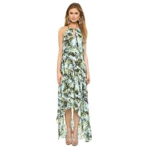 Parker Asymmetrical Palm Maxi Dress NWT Large
